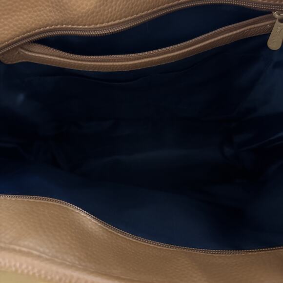 Thirty-One Dream Big Woven Straw Pattern with Navy Blue Panel Tote Bag 16x11x5 - Picture 5 of 6